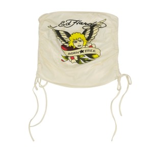 Ed Hardy Cherubs Gathered Tube Top Kadın Üstler Beyaz | 65180-PHTF