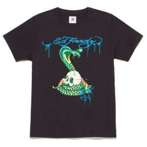 Ed Hardy Cobra Tee Erkek Tişört Siyah | 37621-UHRI