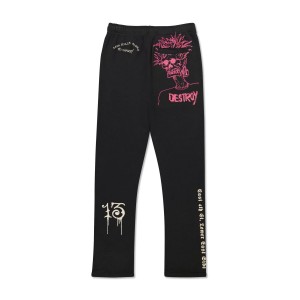 Ed Hardy Destroy Skele Sweatpant Erkek Pantolon Siyah | 51806-MWYQ