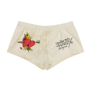 Ed Hardy Heart Wings Booty Biker Shorts Kadın Pantolon Beyaz | 47816-RNDS