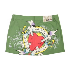 Ed Hardy LKS Heart Skirt Kadın Pantolon Zeytin Yeşili | 54631-GIOA
