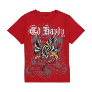 Ed Hardy Panther Dragon Tee Erkek Tişört Pembe | 06415-WRSM