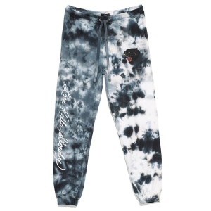 Ed Hardy Panther Head Fleece Sweatpant Kadın Pantolon Siyah Beyaz | 24630-QDHM