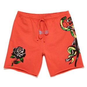 Ed Hardy Panther Short Erkek Pantolon Turuncu | 83742-PUXD