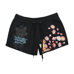 Ed Hardy Phoenix Fleece Short Kadın Pantolon Siyah | 36405-WRKC