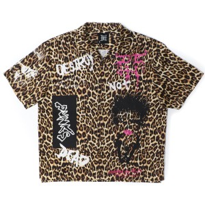 Ed Hardy Punk Leopard Boxy Camp Shirt Erkek Gömlek Leopar | 20437-UDXW