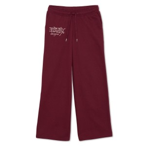 Ed Hardy Retro Tiger Flare Sweatpants Kadın Pantolon Sangria | 92680-QCAN
