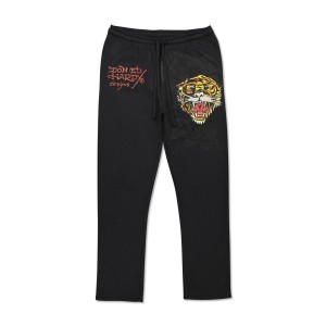 Ed Hardy Tiger Sweatpant Erkek Pantolon Siyah | 74095-KYOD
