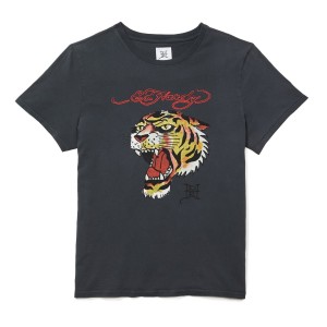Ed Hardy Tiger T-Shirt Erkek Tişört Siyah | 85069-SRCE