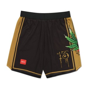 Ed Hardy Weed Skull Short Erkek Pantolon Siyah | 60592-WKGT