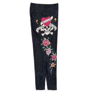 Ed Hardy Y2k Tattoo Legging Kadın Pantolon Siyah | 56173-HIDP